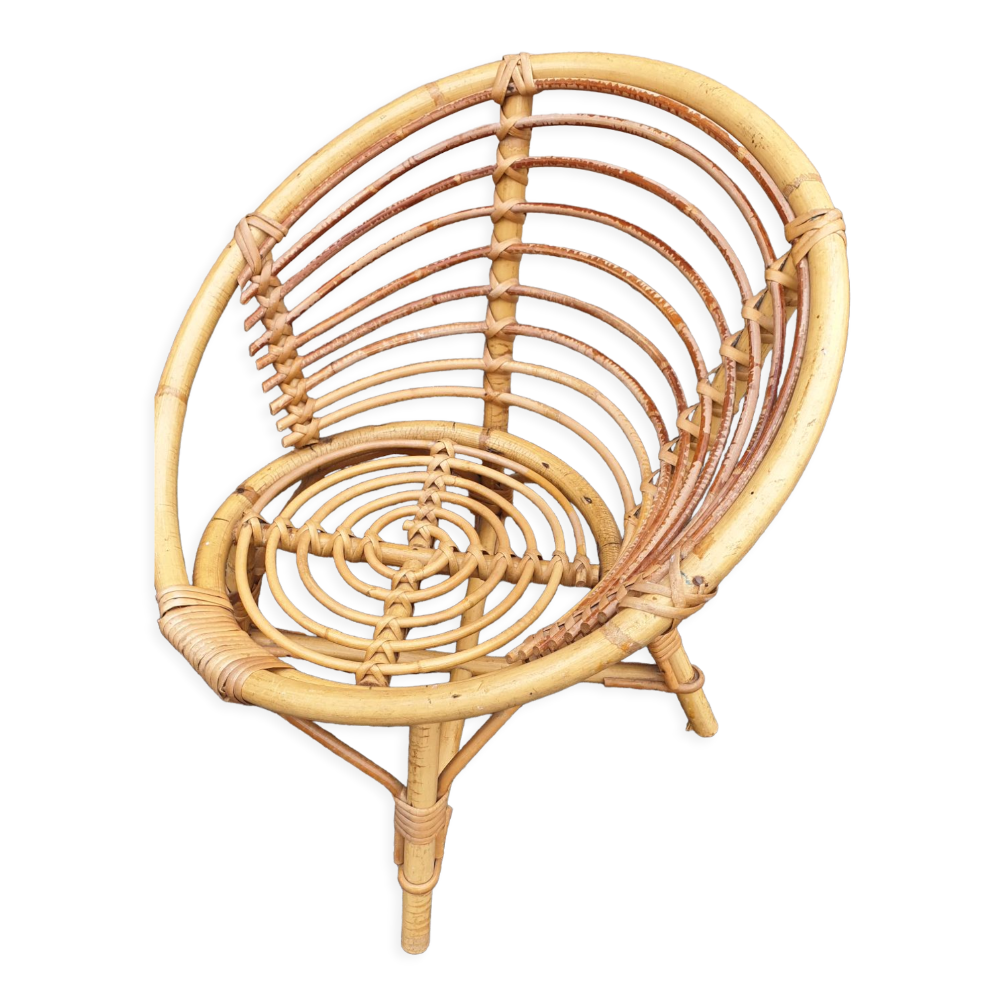 Rattan armchair for children