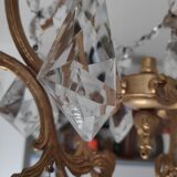 Bronze cage chandelier and crystal grapevines
