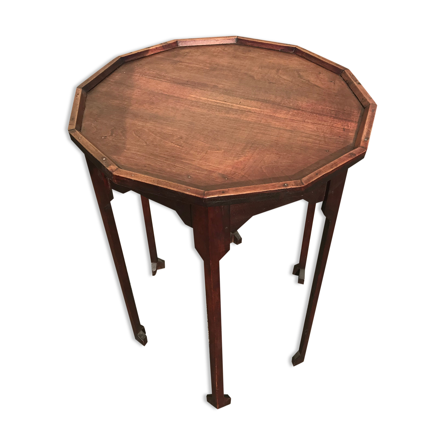 Guéridon mahogany six-foot art deco era