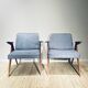 Pair of vintage design armchairs 'Bunny' 60s