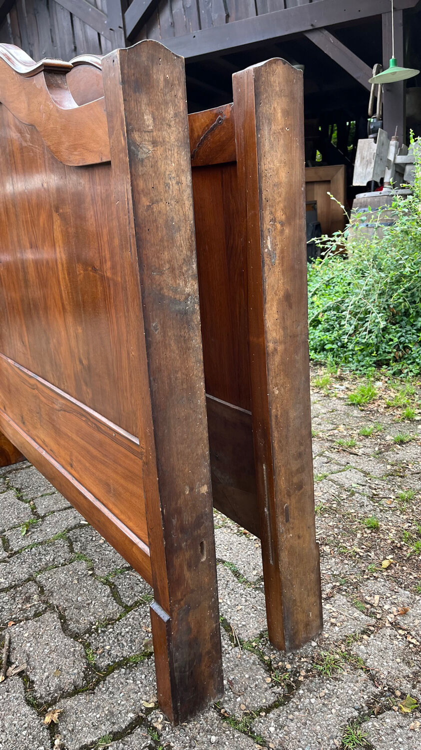 Antique solid walnut boat headboards