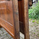 Antique solid walnut boat headboards