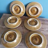 Tulowice egg cups, Poland, caramel and mustard glaze