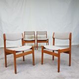 Set of 4 dining chairs made in Norway