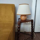 Wood tripod sofa end