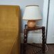 Wood tripod sofa end