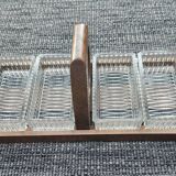 Art Deco wooden and glass servant