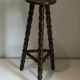 High tripod stool in turned wood