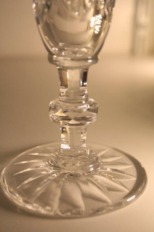 Suite of 3 St. louis cut Crystal champagne flutes