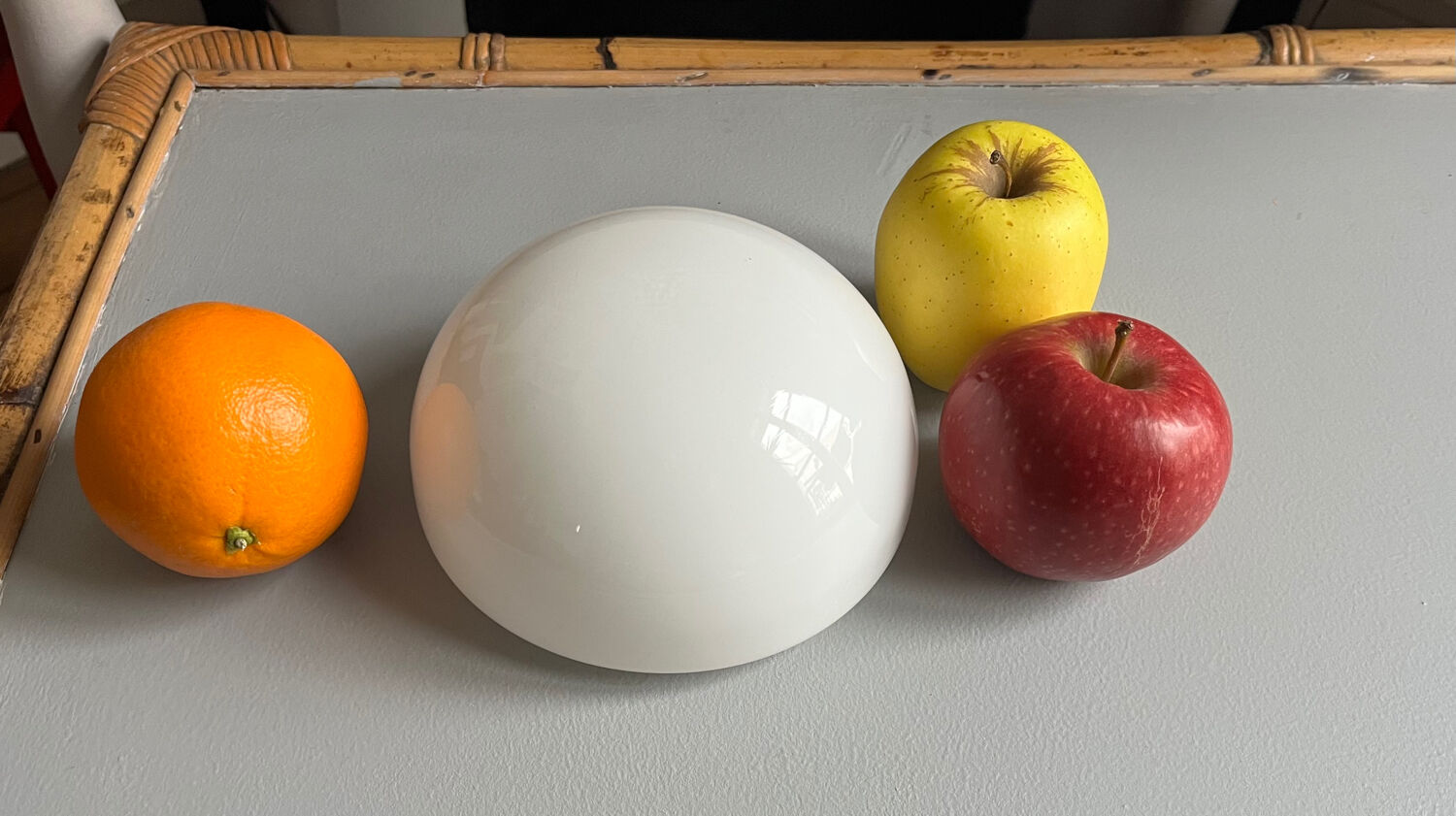 Baby round opaline ceiling light minimalist