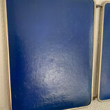 Vintage mirror 1960 triptych barber blue king - 24 x 59 cm