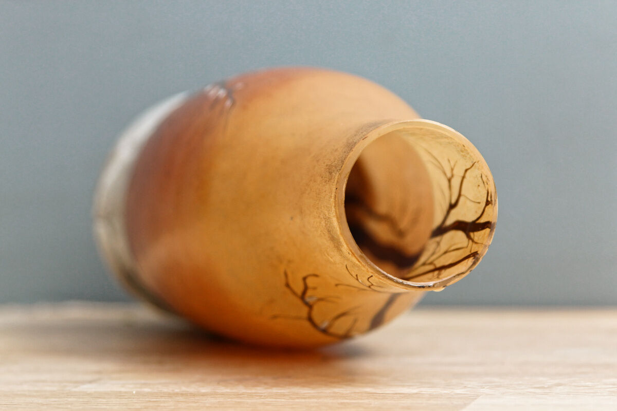 Vase glass paste by Legras