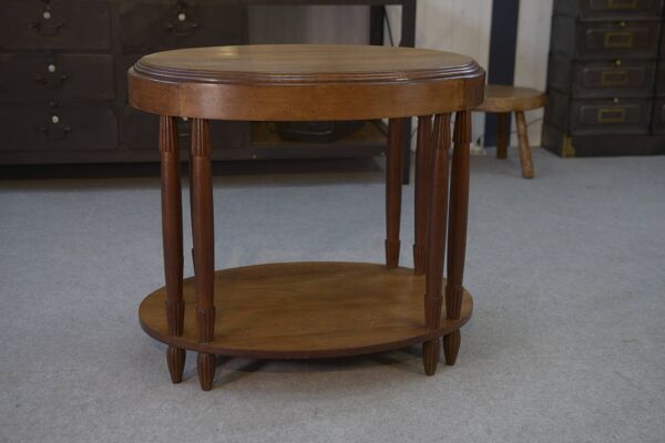 Table ovale en chêne massif art déco 1930
