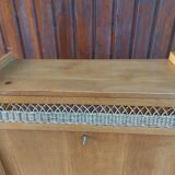 Secretary, drawers with wicker