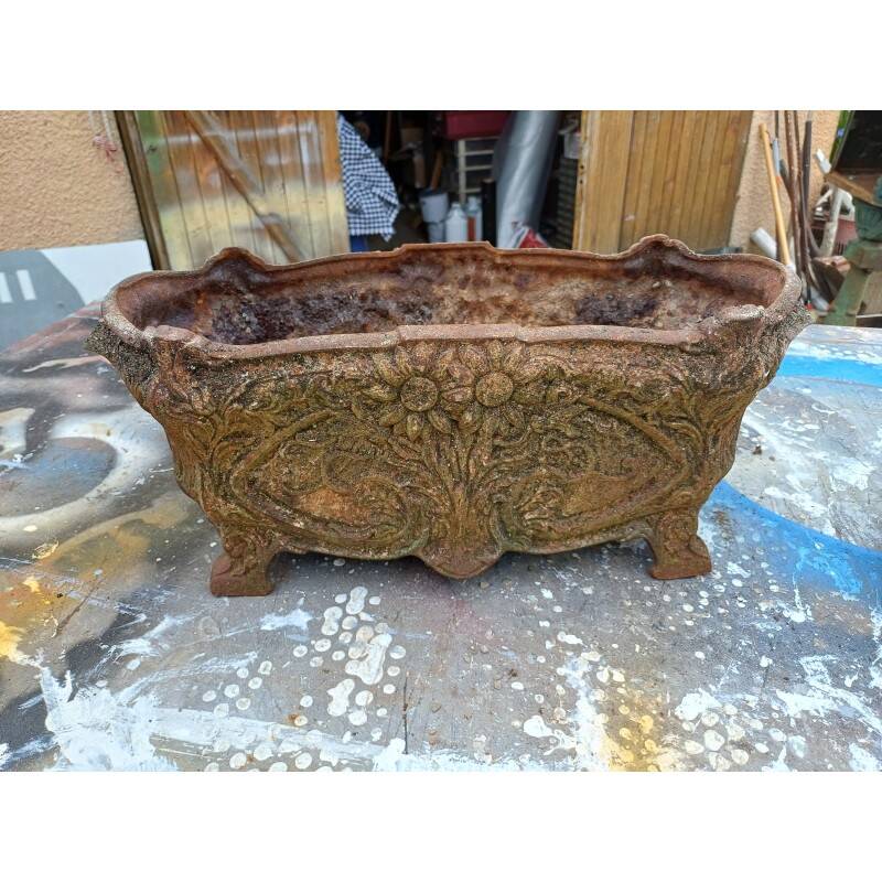 Set of 2 cast iron planters from 1900 from Charleville-Mézières