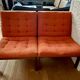 Paire chauffeuses scandinaves vintage