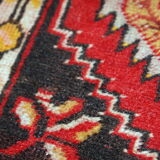 Turkish yastik handmade vintage rug 50cm x 96cm 1960s, 1C651