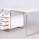 White Bauhaus desk made in 1930s Czechia by Robert Slezak