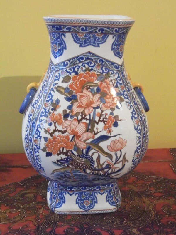 Vase, potiche en faïence de Gien, Gien ancien