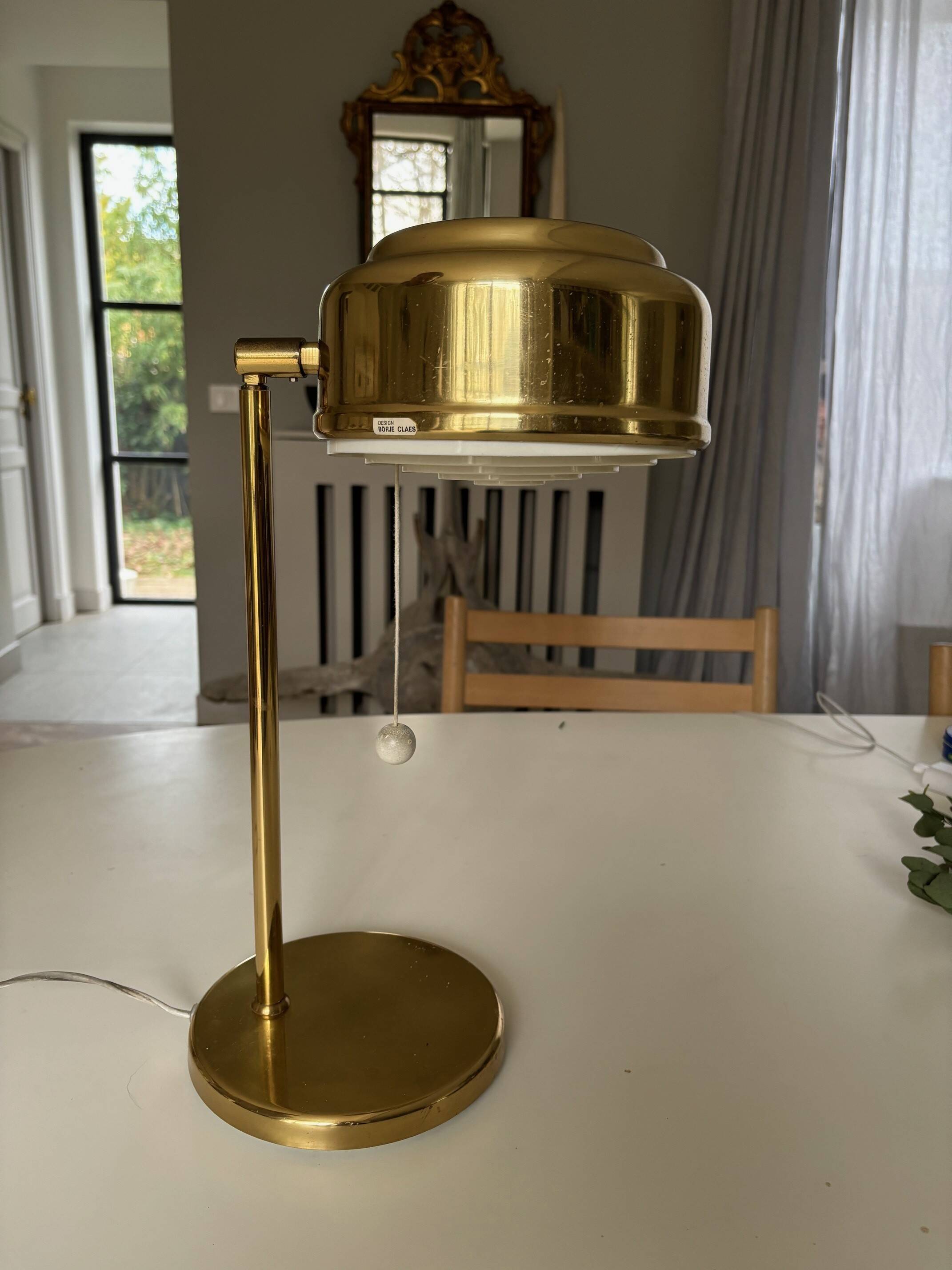 Borje Claes brass articulated lamp - Sweden 1970s
