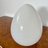 Old Ridged Glass Egg Lamp Design Vetri Murano vintage egg
