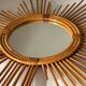 Vintage rattan sun mirror 60 years