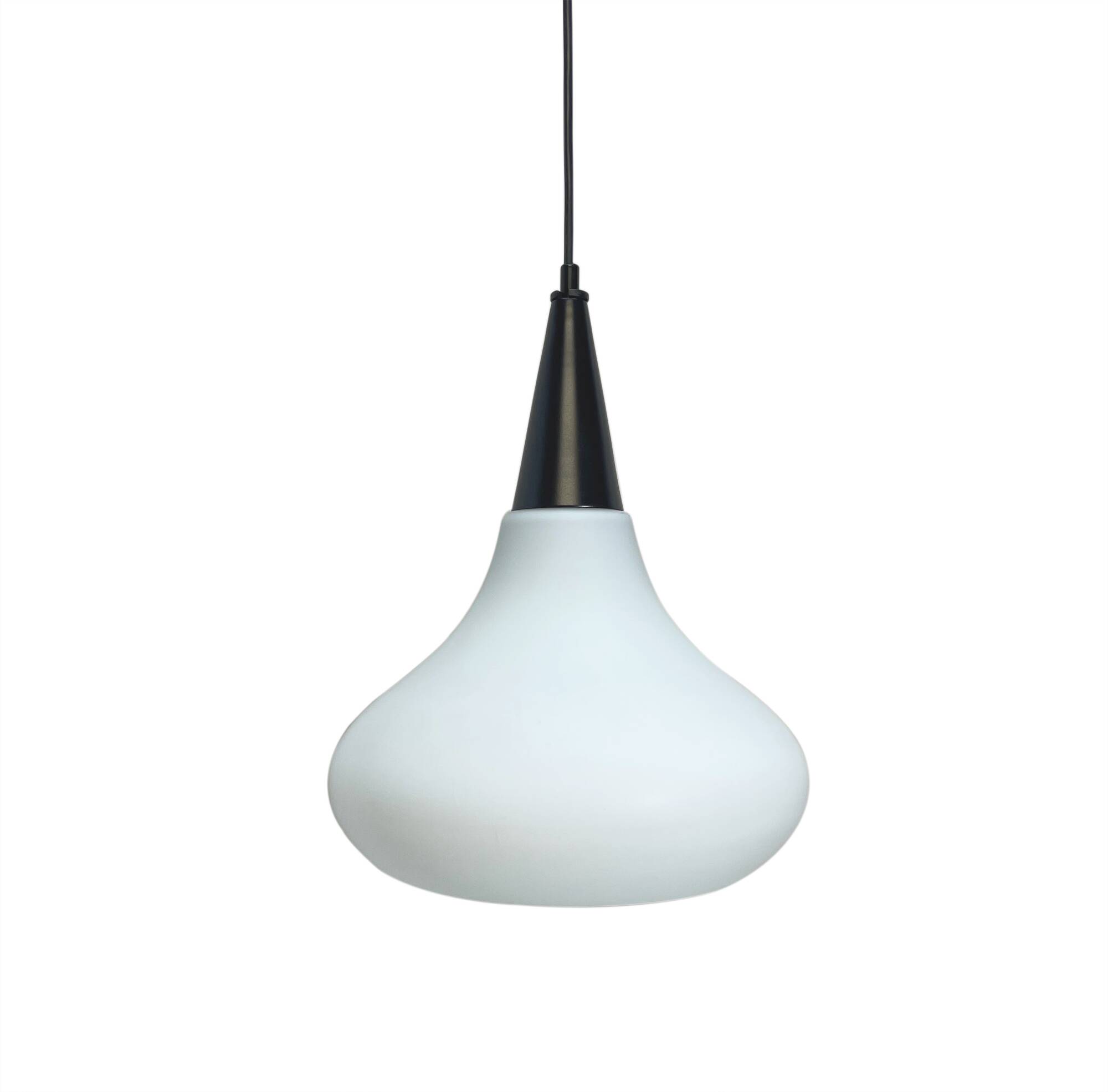 Vintage pendant lamp made of opal glass