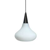 Suspension vintage en verre opalin