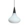 Suspension vintage en verre opalin