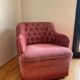 Upholstered toad armchair