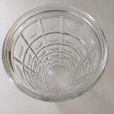 Transparent Art Deco style molded glass vase