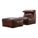 Early Bambole Lounge Chair + Ottoman by Mario Bellini for C&B Italia 1972