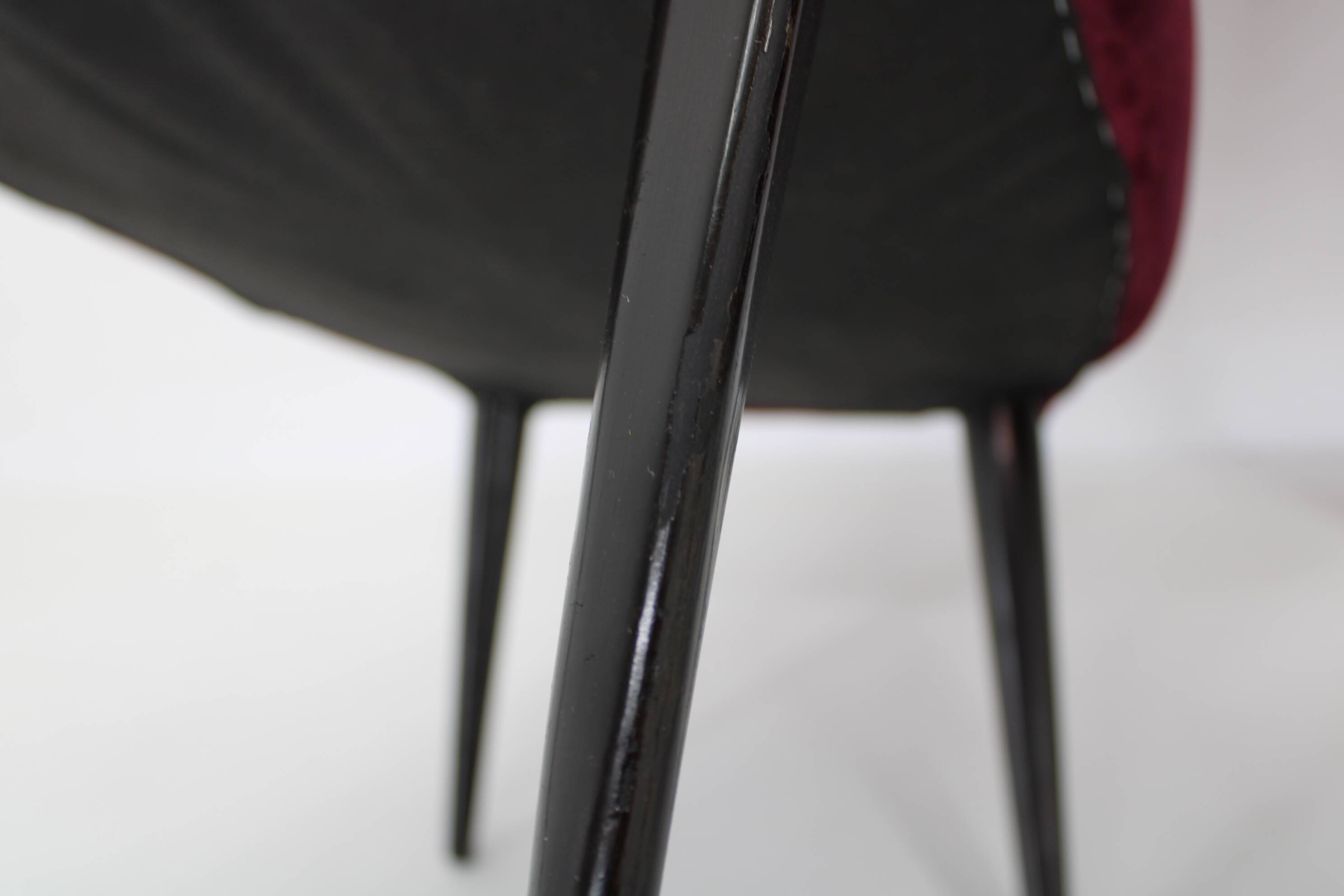 1950s Pair of Italian Chairs, Restored