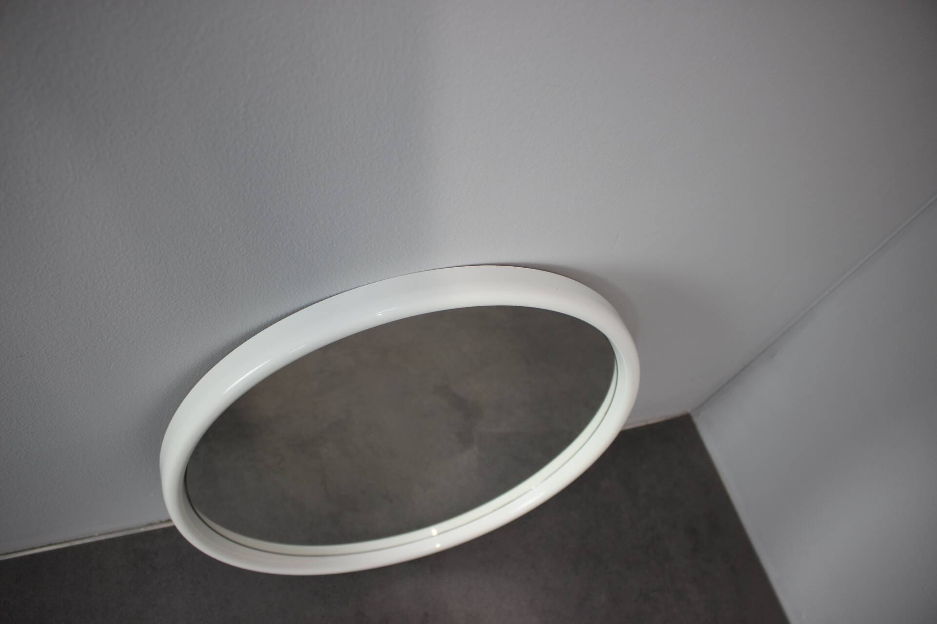 Mid-Century APPL Mirror Round White Mirror, Germany, 1960s