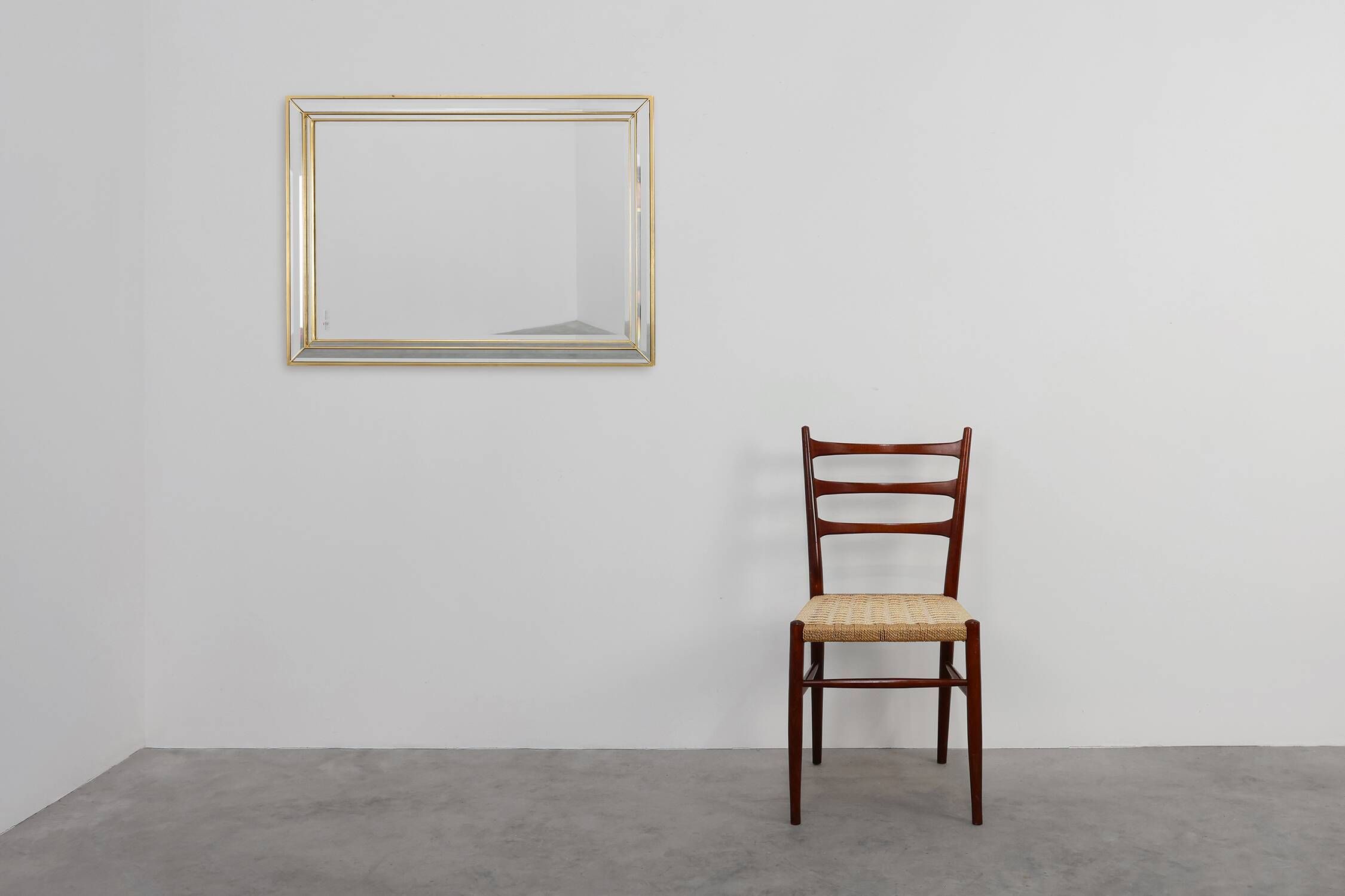 Hollywood Regency Metal Mirror by Deknudt, Belgium 20th Century