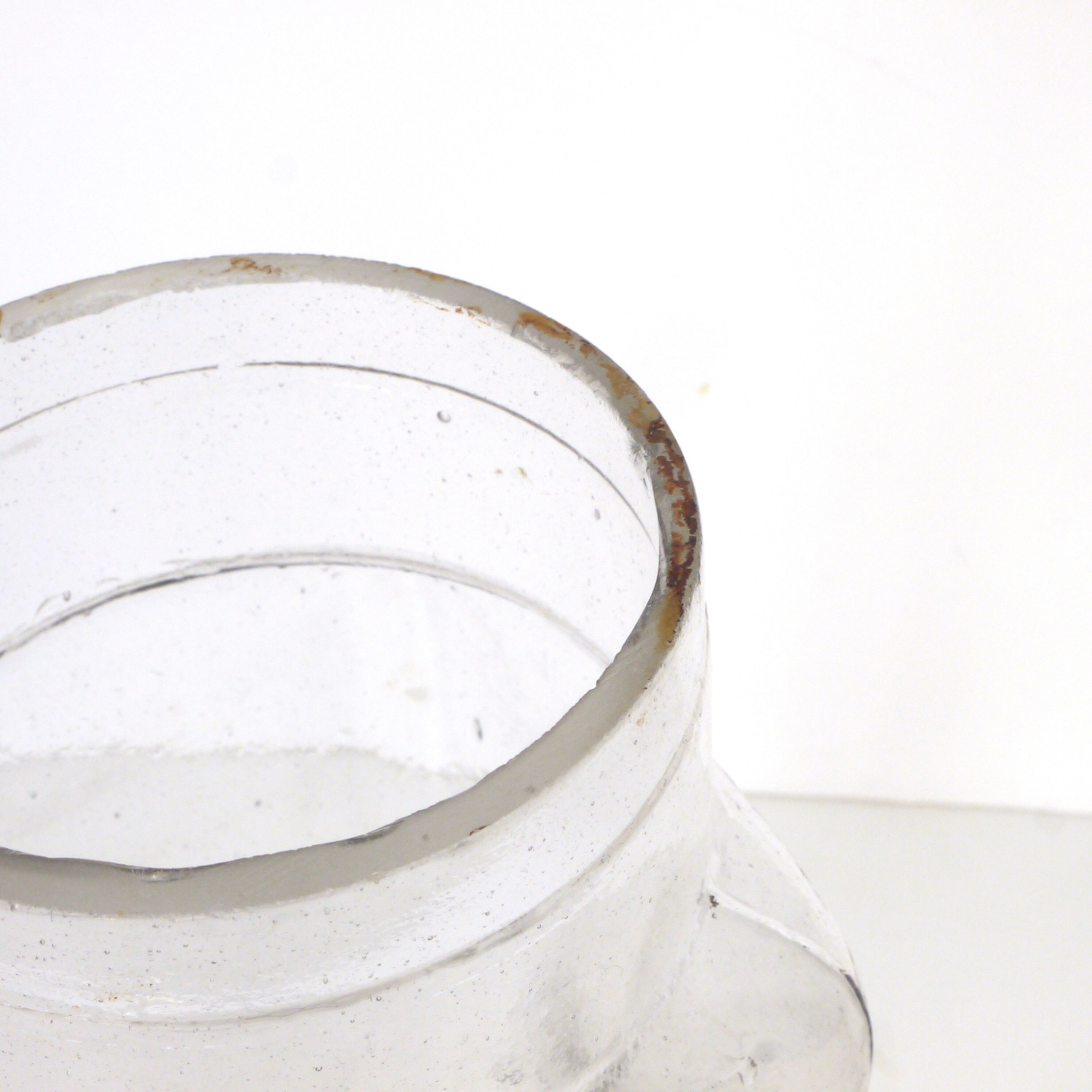 Glass vase, old pharmacy jar