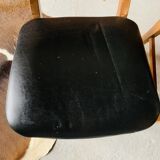 Pair of Scandinavian teak and skai chairs
