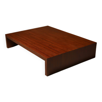 Large Bamboo Coffee Table in the Style of Axel Vervoordt 1980s