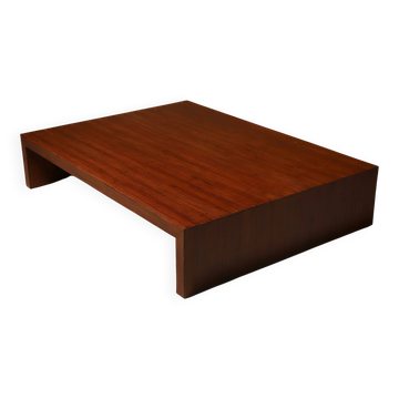 Large Bamboo Coffee Table in the Style of Axel Vervoordt 1980s