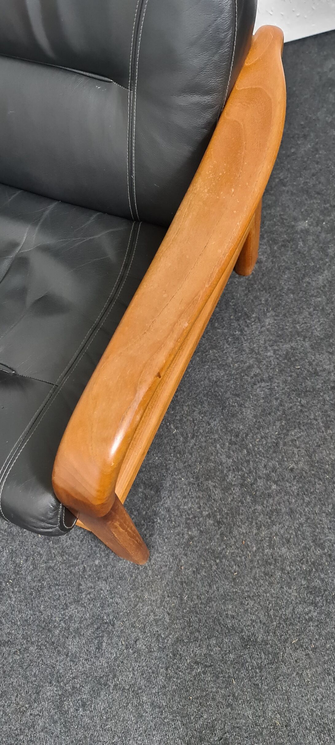 Fauteuil design danois en teck vintage par Komfort
