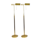 Pair of e-readers on golden and articulated 70s