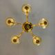 Venetian Chandlier in Murano glass of yellow color amber, 5 arms of light