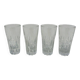 4 old transparent glass pastis glasses