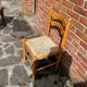 Vintage straw wood chair