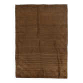 Tapis kilim en laine et coton turc vintage noué à la main marron 130x187