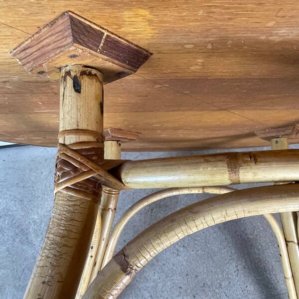 Table ronde en bambou