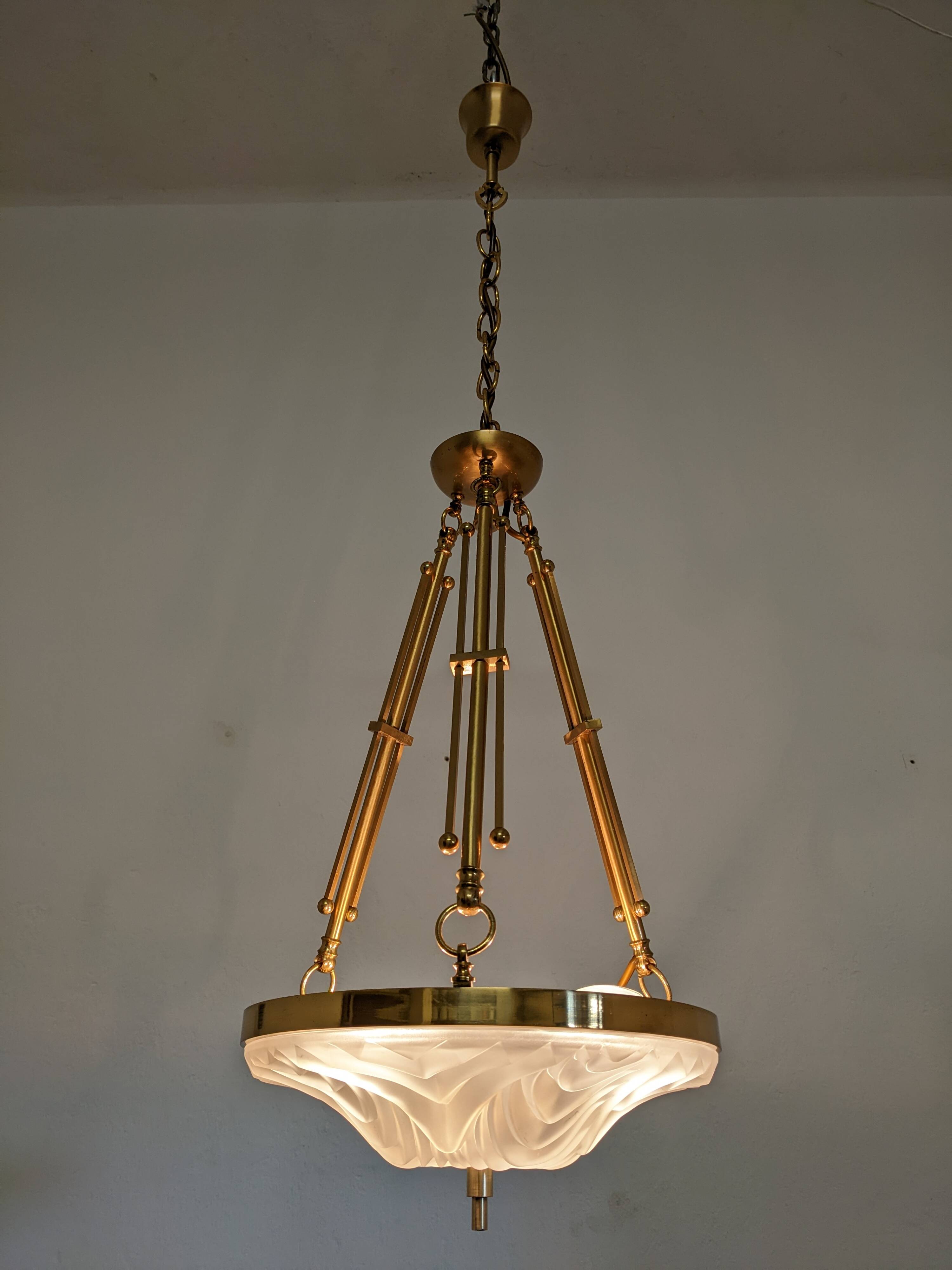 Art Deco style basin chandelier circa 1950