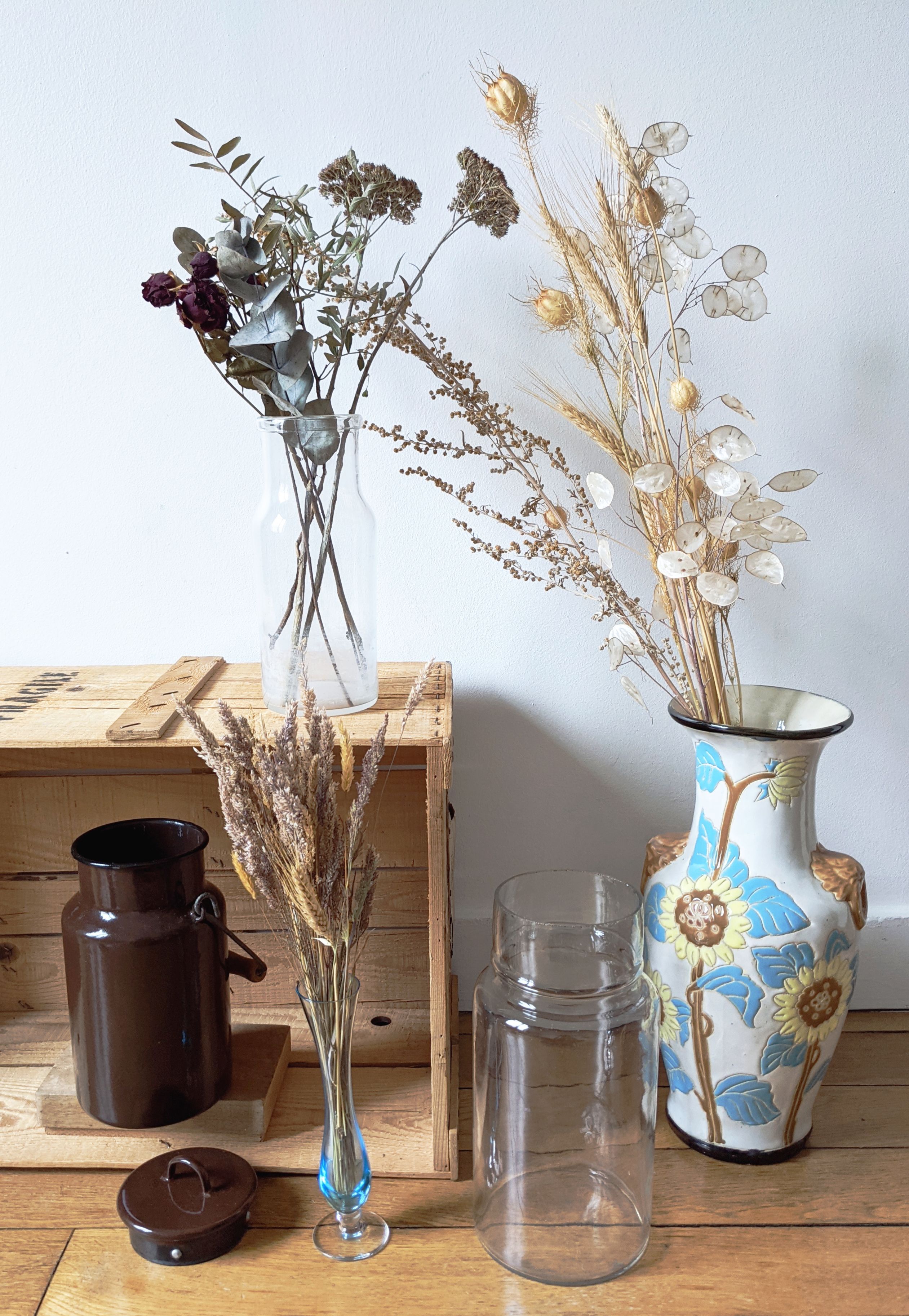 Brown enamelled sheet jar