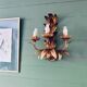 Golden leaf wall light