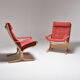 Pair of siesta Alcantara chairs by Ingmar Reilling for Westnofa
